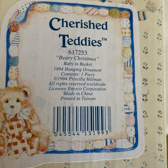 2/$15 CHERISHED TEDDIES BEARY CHRISTMAS 617253 - Picture 2 of 9